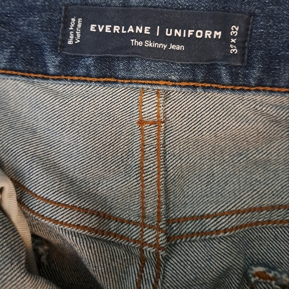 MEN'S EVERLANE UNIFORM The Skinny Jean pants med wash organic cotton 32/32* - Picture 10 of 10